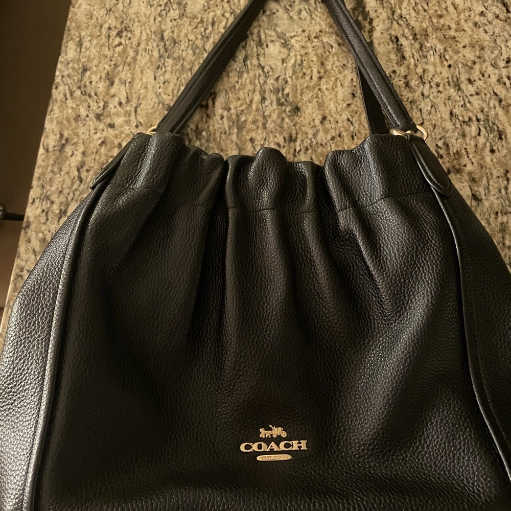 Coach Maya Leather Shoulder Bag Gem